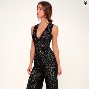 AMORA BLACK LACE JUMPSUIT